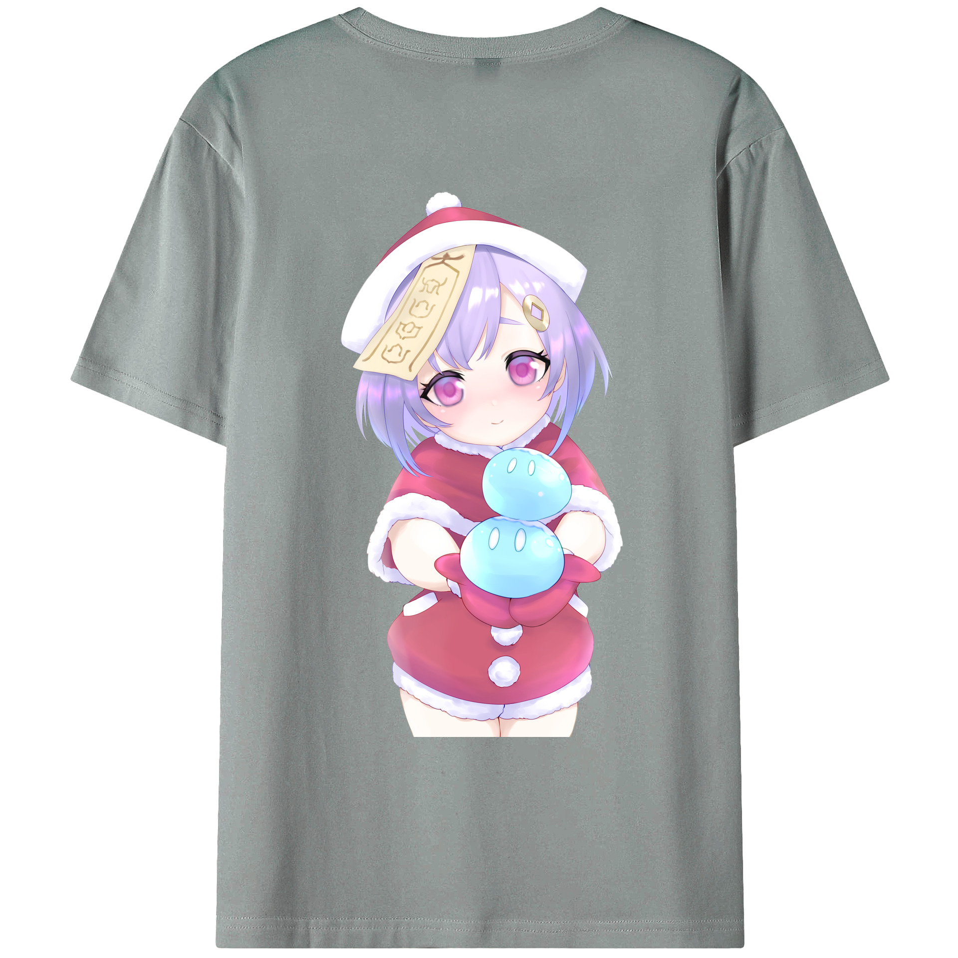 げんし神 七七 なな  genshin Nana 綿100％ メンズ半袖Tシャツ（バックプリント） 通気性